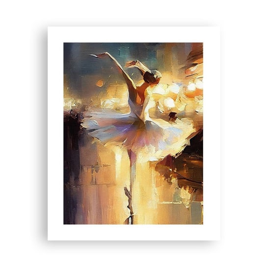 Obraz - Plakat - Cud na ulicy - 40x50cm - Baletnica Taniec Farba Olejna - Foto Plakaty bez ramy do Salonu Sypialni ARTTOR ARTTOR