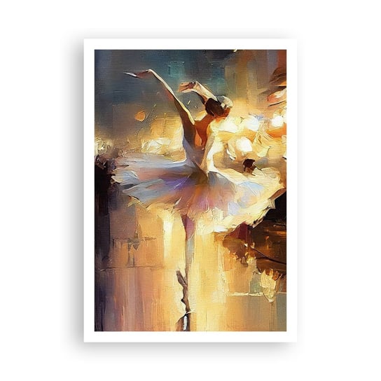 Obraz - Plakat - Cud na ulicy - 70x100cm - Baletnica Taniec Farba Olejna - Foto Plakaty bez ramy na ścianę do Salonu Sypialni ARTTOR ARTTOR