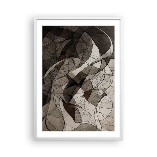 Obraz - Plakat - Cyrkulacja barw ziemi - 50x70cm - Sztuka Współczesny Kredka - Nowoczesny modny obraz Plakat rama biała ARTTOR ARTTOR