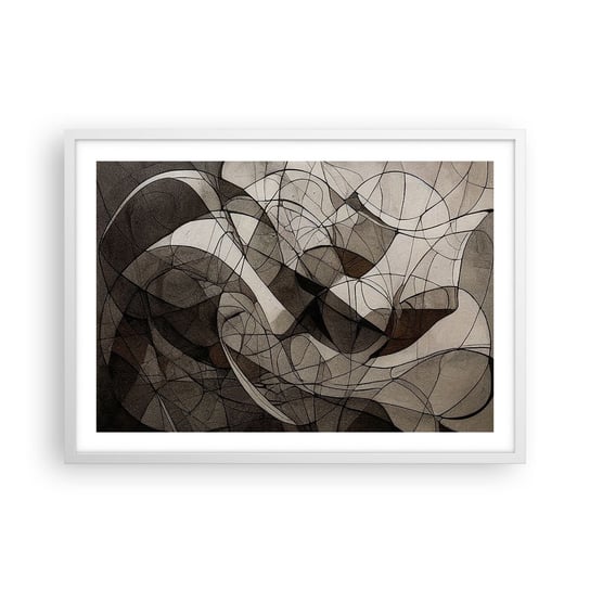 Obraz - Plakat - Cyrkulacja barw ziemi - 70x50cm - Sztuka Współczesny Kredka - Nowoczesny modny obraz Plakat rama biała ARTTOR ARTTOR