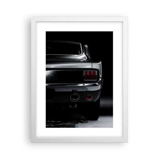 Obraz - Plakat - Czar klasyki - 30x40cm - Samochód Retro Auto - Foto Plakaty na ścianę w ramie białej - Plakat do Salonu Sypialni ARTTOR ARTTOR