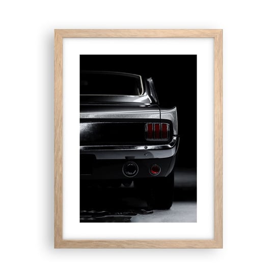 Obraz - Plakat - Czar klasyki - 30x40cm - Samochód Retro Auto - Foto Plakaty na ścianę w ramie jasny dąb - Plakat do Salonu Sypialni ARTTOR ARTTOR