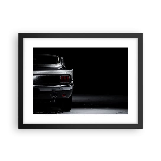 Obraz - Plakat - Czar klasyki - 40x30cm - Samochód Retro Auto - Foto Plakaty na ścianę w czarnej ramie - Plakat do Salonu Sypialni ARTTOR ARTTOR
