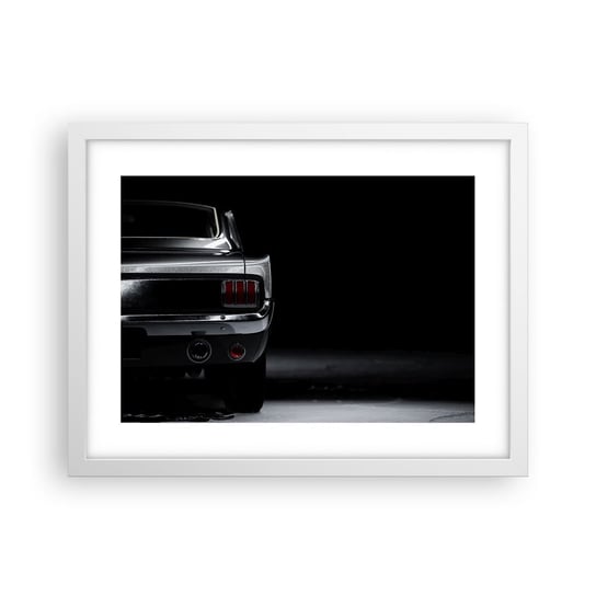Obraz - Plakat - Czar klasyki - 40x30cm - Samochód Retro Auto - Foto Plakaty na ścianę w ramie białej - Plakat do Salonu Sypialni ARTTOR ARTTOR