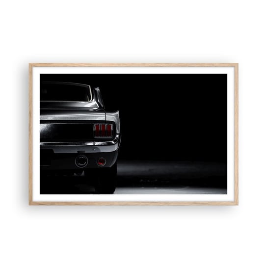 Obraz - Plakat - Czar klasyki - 91x61cm - Samochód Retro Auto - Foto Plakaty na ścianę w ramie jasny dąb - Plakat do Salonu Sypialni ARTTOR ARTTOR