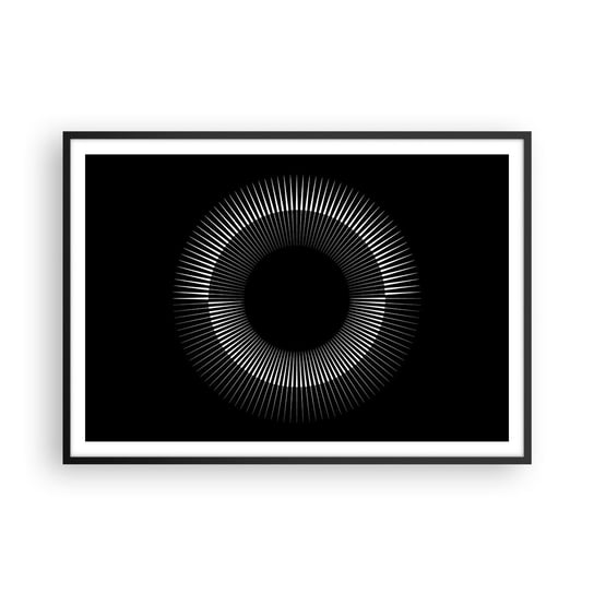 Obraz - Plakat - Czarne Słońce - 100x70cm - Ciemny Słońce Koło - Foto Plakaty w ramie koloru czarnego do Salonu Sypialni ARTTOR ARTTOR