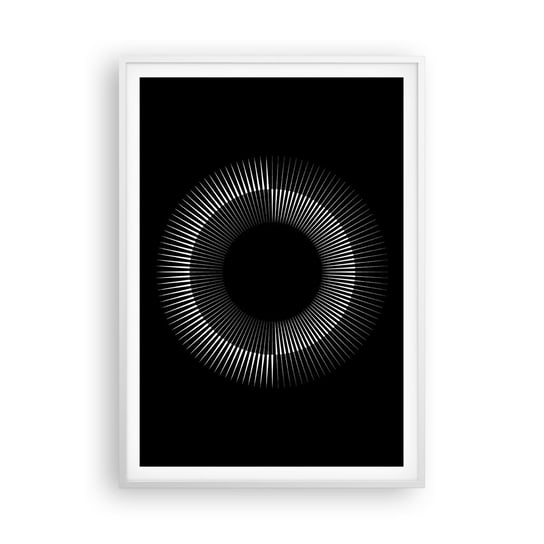 Obraz - Plakat - Czarne Słońce - 70x100cm - Ciemny Słońce Koło - Foto Plakaty w ramie koloru białego do Salonu Sypialni ARTTOR ARTTOR