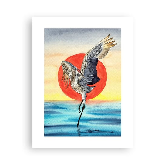 Obraz - Plakat - Czas wracać - 30x40cm - Ptak Słońce Japoński - Foto Plakaty na ścianę bez ramy - Plakat do Salonu Sypialni ARTTOR ARTTOR