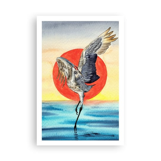 Obraz - Plakat - Czas wracać - 61x91cm - Ptak Słońce Japoński - Foto Plakaty na ścianę bez ramy - Plakat do Salonu Sypialni ARTTOR ARTTOR
