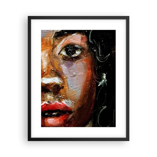 Obraz - Plakat - Czerń i blask - 40x50cm - Portret Kobiety Kobieta Afroamerykanka - Foto Plakaty w ramie koloru czarnego do Salonu Sypialni ARTTOR ARTTOR