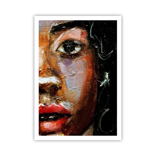 Obraz - Plakat - Czerń i blask - 70x100cm - Portret Kobiety Kobieta Afroamerykanka - Foto Plakaty bez ramy na ścianę do Salonu Sypialni ARTTOR ARTTOR