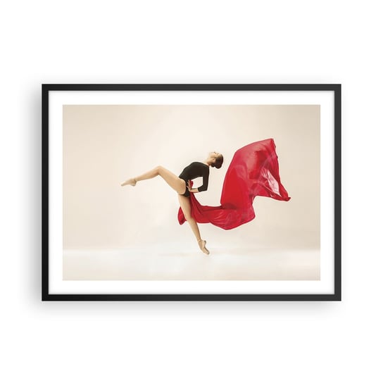 Obraz - Plakat - Czerwone i czarne - 70x50cm - Baletnica Taniec Balet - Nowoczesny modny obraz Plakat czarna rama ARTTOR ARTTOR
