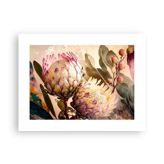 Obraz - Plakat - Czule objęte - 40x30cm - Kwiaty Rośliny Botanika - Foto Plakaty na ścianę bez ramy - Plakat do Salonu Sypialni ARTTOR ARTTOR