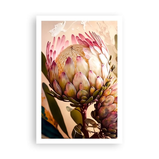 Obraz - Plakat - Czule objęte - 61x91cm - Kwiaty Rośliny Botanika - Foto Plakaty na ścianę bez ramy - Plakat do Salonu Sypialni ARTTOR ARTTOR