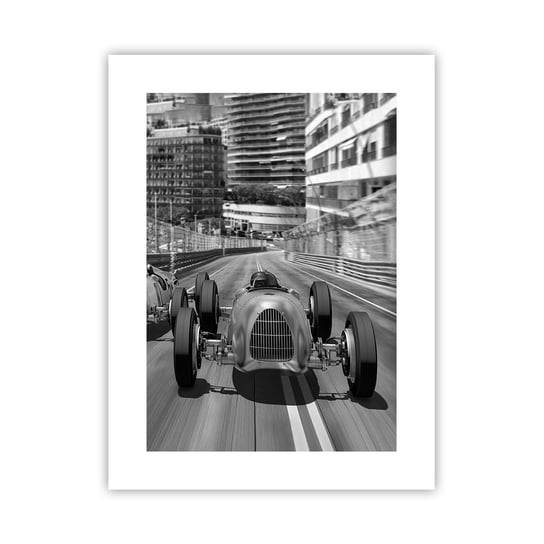 Obraz - Plakat - Dawno temu w Monte Carlo - 30x40cm - Motoryzacja Wyścig Vintage - Foto Plakaty na ścianę bez ramy - Plakat do Salonu Sypialni ARTTOR ARTTOR