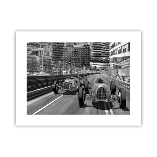 Obraz - Plakat - Dawno temu w Monte Carlo - 40x30cm - Motoryzacja Wyścig Vintage - Foto Plakaty na ścianę bez ramy - Plakat do Salonu Sypialni ARTTOR ARTTOR