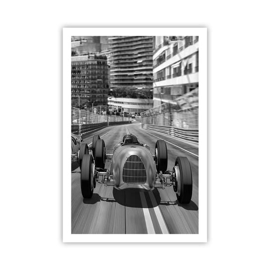 Obraz - Plakat - Dawno temu w Monte Carlo - 61x91cm - Motoryzacja Wyścig Vintage - Foto Plakaty na ścianę bez ramy - Plakat do Salonu Sypialni ARTTOR ARTTOR