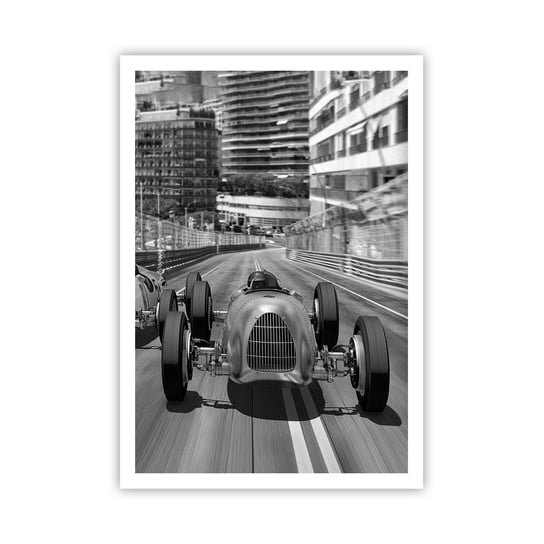 Obraz - Plakat - Dawno temu w Monte Carlo - 70x100cm - Motoryzacja Wyścig Vintage - Foto Plakaty bez ramy na ścianę do Salonu Sypialni ARTTOR ARTTOR