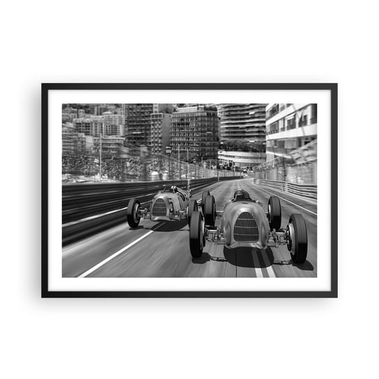 Obraz - Plakat - Dawno temu w Monte Carlo - 70x50cm - Motoryzacja Wyścig Vintage - Nowoczesny modny obraz Plakat czarna rama ARTTOR ARTTOR