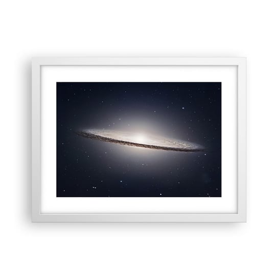 Obraz - Plakat - Dawno temu w odległej galaktyce… - 40x30cm - Galaktyka Kosmos Wszechświat - Foto Plakaty na ścianę w ramie białej - Plakat do Salonu Sypialni ARTTOR ARTTOR