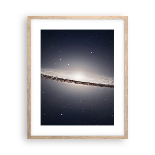 Obraz - Plakat - Dawno temu w odległej galaktyce… - 40x50cm - Galaktyka Kosmos Wszechświat - Foto Plakaty w ramie koloru jasny dąb do Salonu Sypialni ARTTOR ARTTOR
