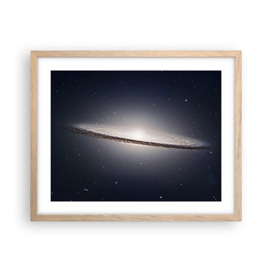 Obraz - Plakat - Dawno temu w odległej galaktyce… - 50x40cm - Galaktyka Kosmos Wszechświat - Foto Plakaty w ramie koloru jasny dąb do Salonu Sypialni ARTTOR ARTTOR
