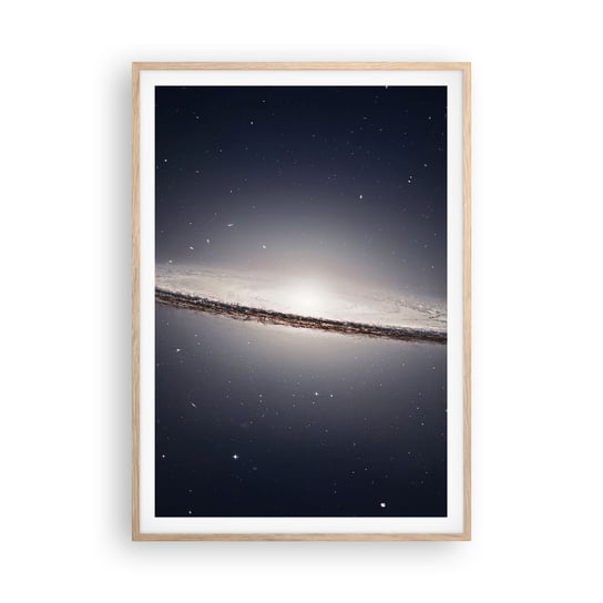Obraz - Plakat - Dawno temu w odległej galaktyce… - 70x100cm - Galaktyka Kosmos Wszechświat - Foto Plakaty w ramie koloru jasny dąb do Salonu Sypialni ARTTOR ARTTOR