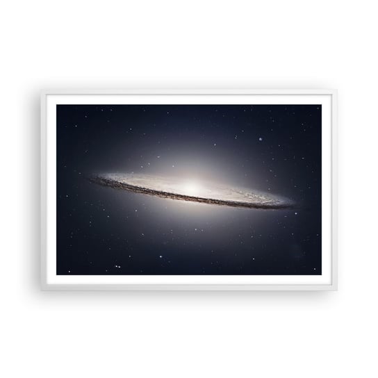 Obraz - Plakat - Dawno temu w odległej galaktyce… - 91x61cm - Galaktyka Kosmos Wszechświat - Foto Plakaty na ścianę w ramie białej - Plakat do Salonu Sypialni ARTTOR ARTTOR