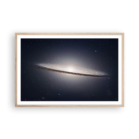 Obraz - Plakat - Dawno temu w odległej galaktyce… - 91x61cm - Galaktyka Kosmos Wszechświat - Foto Plakaty na ścianę w ramie jasny dąb - Plakat do Salonu Sypialni ARTTOR ARTTOR