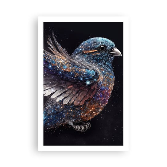 Obraz - Plakat - Diamentowy wróbel - 61x91cm - Ptak Magiczny Kosmos - Foto Plakaty na ścianę bez ramy - Plakat do Salonu Sypialni ARTTOR ARTTOR