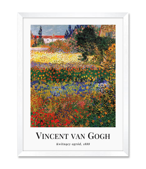 Obraz plakat do pokoju kuchni sypialni Kwitnący ogród reprodukcja Van Gogh 32x42 cm iWALL studio