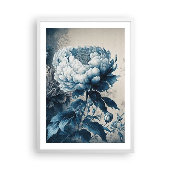 Obraz - Plakat - Dobrana para - 50x70cm - Kwiaty Klasyczny Rokoko - Nowoczesny modny obraz Plakat rama biała ARTTOR ARTTOR