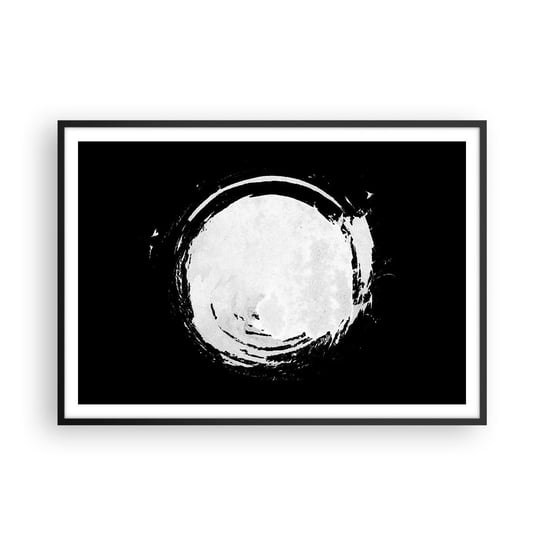 Obraz - Plakat - Dobre wyjście - 100x70cm - Koło Planeta Księżyc - Foto Plakaty w ramie koloru czarnego do Salonu Sypialni ARTTOR ARTTOR