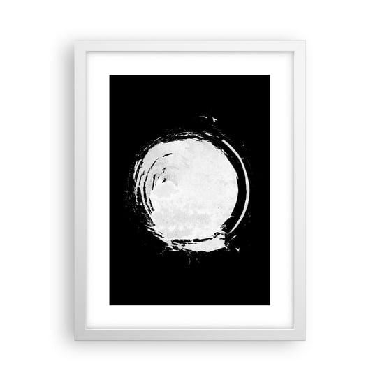 Obraz - Plakat - Dobre wyjście - 30x40cm - Koło Planeta Księżyc - Foto Plakaty na ścianę w ramie białej - Plakat do Salonu Sypialni ARTTOR ARTTOR