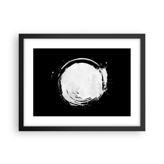 Obraz - Plakat - Dobre wyjście - 40x30cm - Koło Planeta Księżyc - Foto Plakaty na ścianę w czarnej ramie - Plakat do Salonu Sypialni ARTTOR ARTTOR