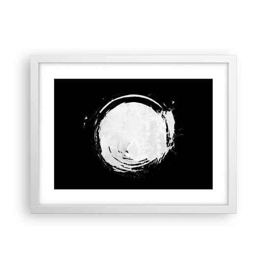 Obraz - Plakat - Dobre wyjście - 40x30cm - Koło Planeta Księżyc - Foto Plakaty na ścianę w ramie białej - Plakat do Salonu Sypialni ARTTOR ARTTOR