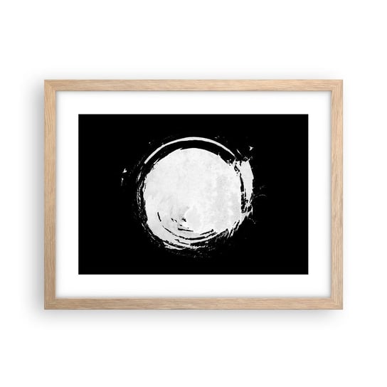 Obraz - Plakat - Dobre wyjście - 40x30cm - Koło Planeta Księżyc - Foto Plakaty na ścianę w ramie jasny dąb - Plakat do Salonu Sypialni ARTTOR ARTTOR