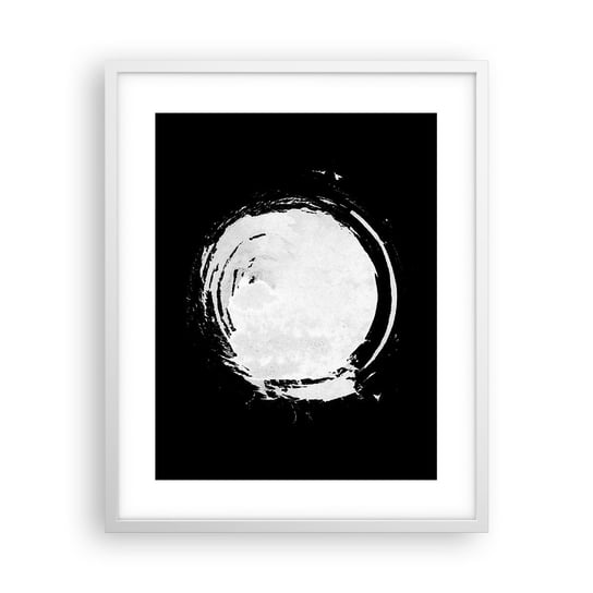 Obraz - Plakat - Dobre wyjście - 40x50cm - Koło Planeta Księżyc - Foto Plakaty w ramie koloru białego do Salonu Sypialni ARTTOR ARTTOR