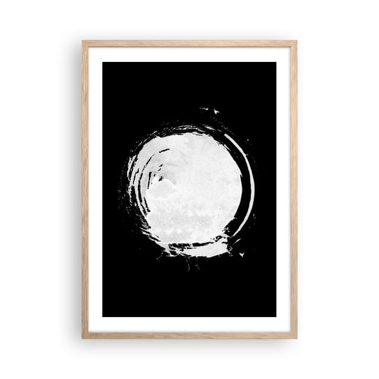 Obraz - Plakat - Dobre wyjście - 50x70cm - Koło Planeta Księżyc - Nowoczesny modny obraz Plakat rama jasny dąb ARTTOR ARTTOR