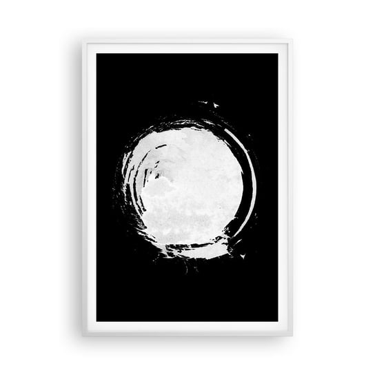 Obraz - Plakat - Dobre wyjście - 70x100cm - Koło Planeta Księżyc - Foto Plakaty w ramie koloru białego do Salonu Sypialni ARTTOR ARTTOR