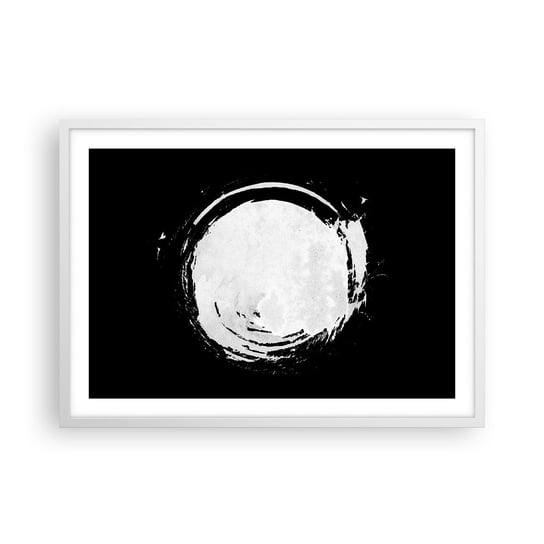 Obraz - Plakat - Dobre wyjście - 70x50cm - Koło Planeta Księżyc - Nowoczesny modny obraz Plakat rama biała ARTTOR ARTTOR