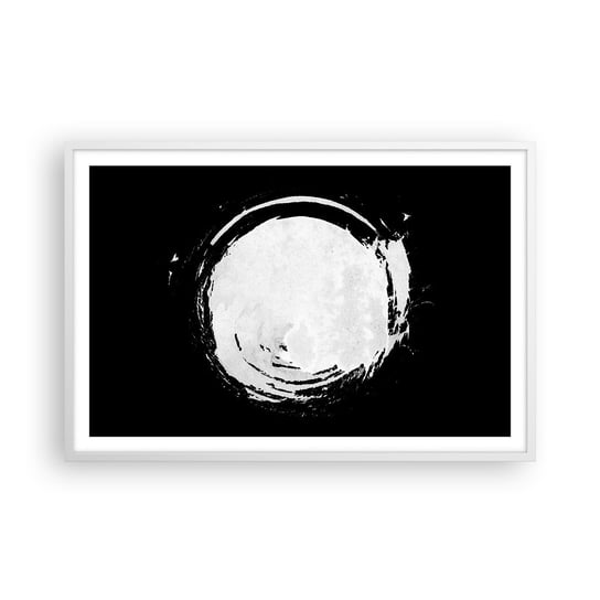 Obraz - Plakat - Dobre wyjście - 91x61cm - Koło Planeta Księżyc - Foto Plakaty na ścianę w ramie białej - Plakat do Salonu Sypialni ARTTOR ARTTOR
