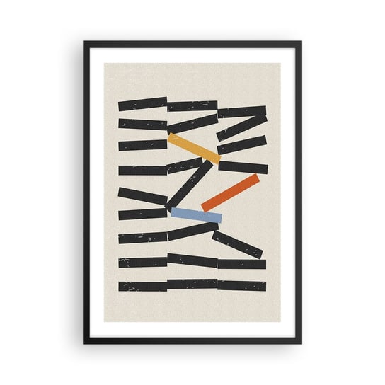 Obraz - Plakat - Domino – kompozycja - 50x70cm - Minimalizm Hipster Współczesny - Nowoczesny modny obraz Plakat czarna rama ARTTOR ARTTOR