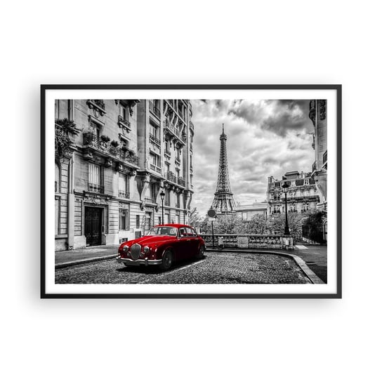 Obraz - Plakat - Drapieżnik w mieście - 100x70cm - Miasto Wieża Eiffla Paryż - Foto Plakaty w ramie koloru czarnego do Salonu Sypialni ARTTOR ARTTOR