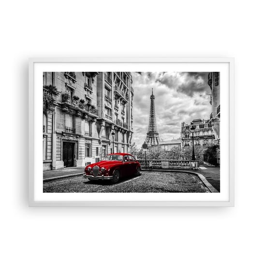 Obraz - Plakat - Drapieżnik w mieście - 70x50cm - Miasto Wieża Eiffla Paryż - Nowoczesny modny obraz Plakat rama biała ARTTOR ARTTOR