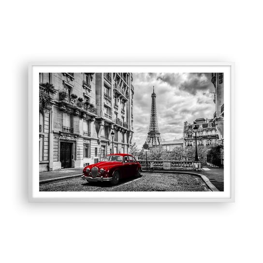 Obraz - Plakat - Drapieżnik w mieście - 91x61cm - Miasto Wieża Eiffla Paryż - Foto Plakaty na ścianę w ramie białej - Plakat do Salonu Sypialni ARTTOR ARTTOR