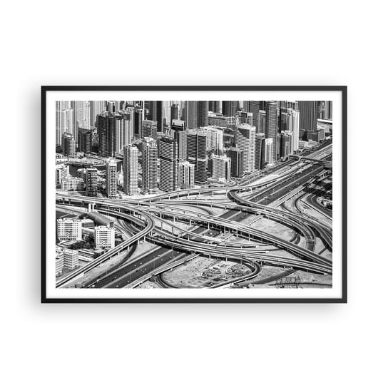Obraz - Plakat - Dubaj – miasto niemożliwe - 100x70cm - Miasto Architektura Metropolia - Foto Plakaty w ramie koloru czarnego do Salonu Sypialni ARTTOR ARTTOR