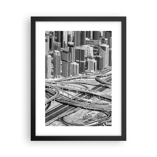 Obraz - Plakat - Dubaj – miasto niemożliwe - 30x40cm - Miasto Architektura Metropolia - Foto Plakaty na ścianę w czarnej ramie - Plakat do Salonu Sypialni ARTTOR ARTTOR