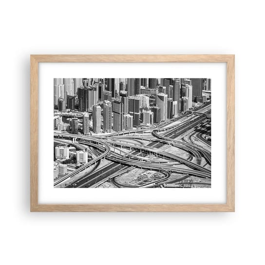 Obraz - Plakat - Dubaj – miasto niemożliwe - 40x30cm - Miasto Architektura Metropolia - Foto Plakaty na ścianę w ramie jasny dąb - Plakat do Salonu Sypialni ARTTOR ARTTOR