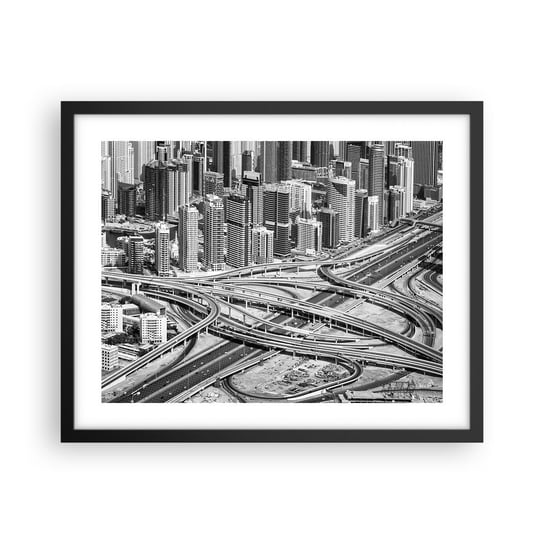 Obraz - Plakat - Dubaj – miasto niemożliwe - 50x40cm - Miasto Architektura Metropolia - Foto Plakaty w ramie koloru czarnego do Salonu Sypialni ARTTOR ARTTOR